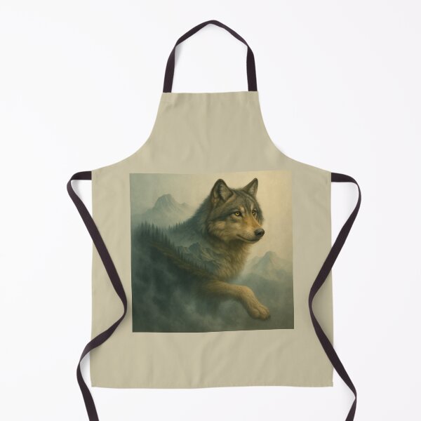 Item preview, Wolf – Valley Spirit Mystic Mountain Forest Wildlife Art designed and sold by GeoWild Designs.