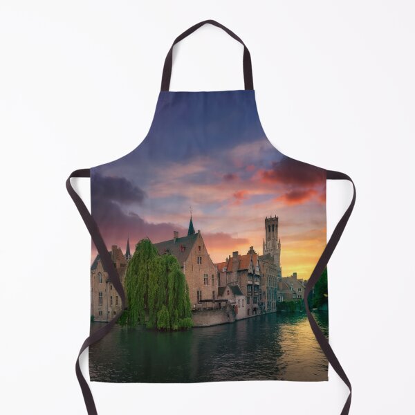 Item preview, Sunset over Bruges Rosary Quay water canal. Flanders, Belgium designed and sold by Stefano Orazzini.