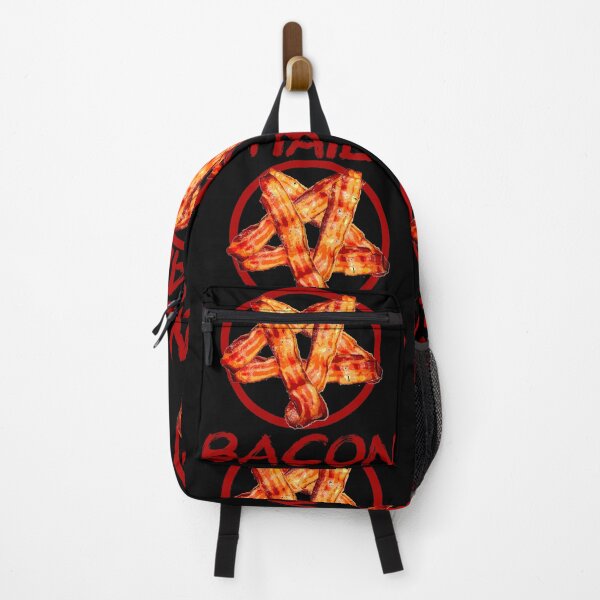 Item preview, Funny Nerdy Hail Bacon Satanic Symbol Red Text designed and sold by MathWare MathClips.