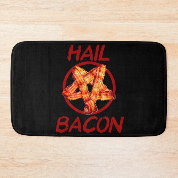 Item preview, Funny Nerdy Hail Bacon Satanic Symbol Red Text designed and sold by MathWare MathClips.