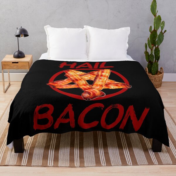 Item preview, Funny Nerdy Hail Bacon Satanic Symbol Red Text designed and sold by MathWare MathClips.