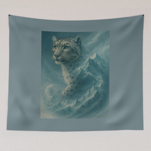 Item preview, Snow Leopard – Himalayan Echo Silent Titan Wildlife Art designed and sold by GeoWild Designs.