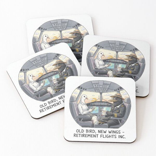 Item preview, Old Bird New Wings Retirement Flight Humor Art designed and sold by Dariusz.K.