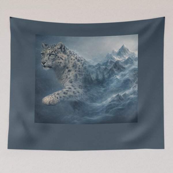 Item preview, Snow Leopard – Himalayan Ghost Silent Titans Wildlife Art designed and sold by GeoWild Designs.