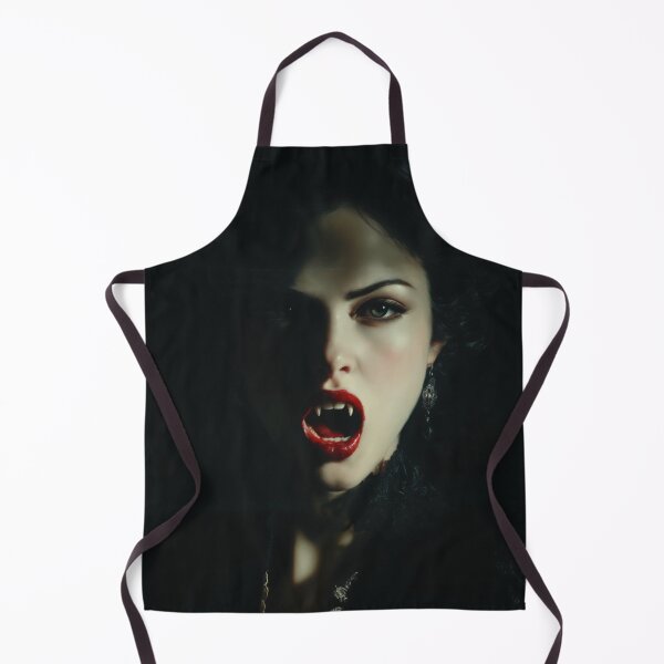 Item preview, Vampire Queen Portrait – Dark Gothic Female with Fangs designed and sold by MythologyRealm.