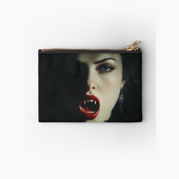 Item preview, Vampire Queen Portrait – Dark Gothic Female with Fangs designed and sold by MythologyRealm.