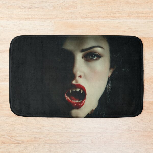 Item preview, Vampire Queen Portrait – Dark Gothic Female with Fangs designed and sold by MythologyRealm.