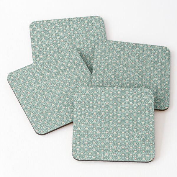 Item preview, Vintage Floral Damask Pattern in Pink and Turquoise designed and sold by jelypop.