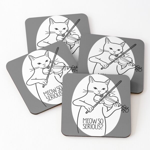 Item preview, Cat Violinist Minimalistic – Meow So Serious? designed and sold by MirAgi.