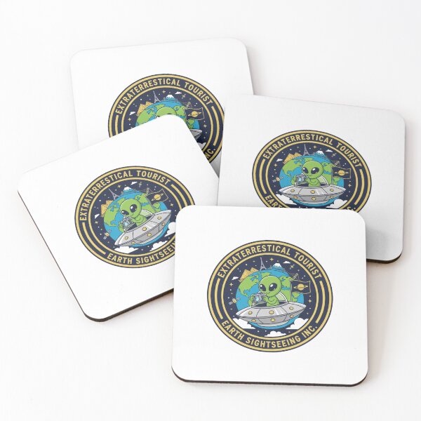 Item preview, Extraterrestrial Tourist Alien Earth Sightseeing Retro Art designed and sold by Dariusz.K.