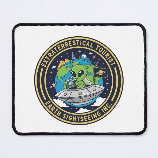 Item preview, Extraterrestrial Tourist Alien Earth Sightseeing Retro Art designed and sold by Dariusz.K.