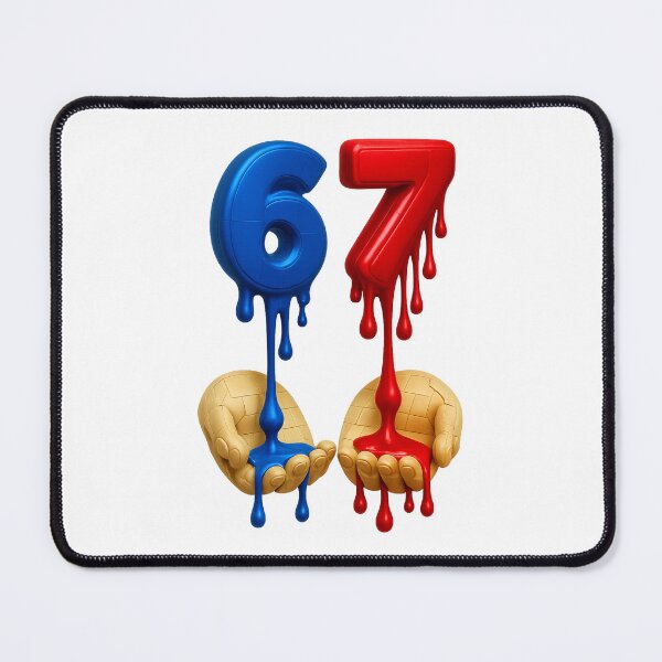 Item preview, 67 Meme Red and Blue Design designed and sold by The Art by Rossouw.