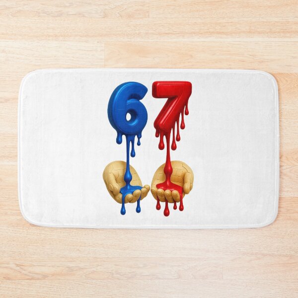 Item preview, 67 Meme Red and Blue Design designed and sold by The Art by Rossouw.