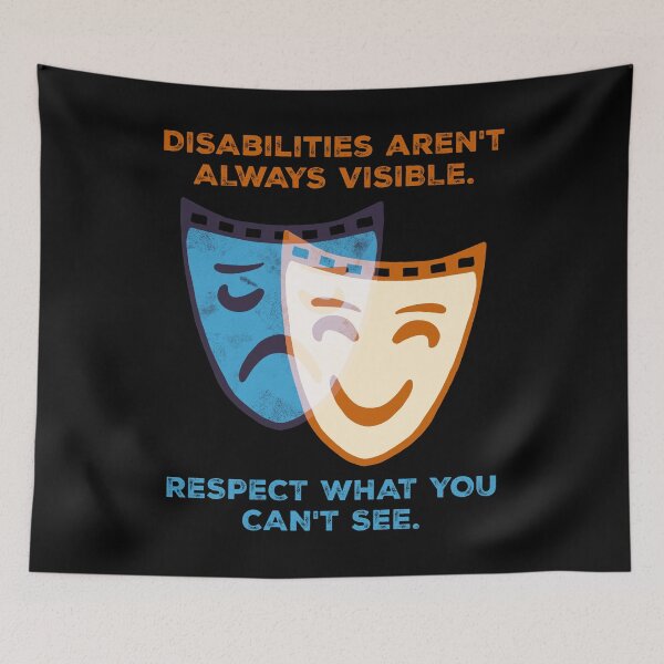 Item preview, Invisible Disability Visible Pain Theatre Mask designed and sold by Designs by Jesabee.