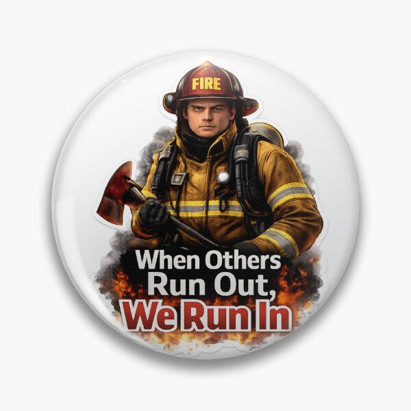 Item preview, When Others Run Out, We Run In – Firefighter Hero Sticker designed and sold by Mirkoniart.