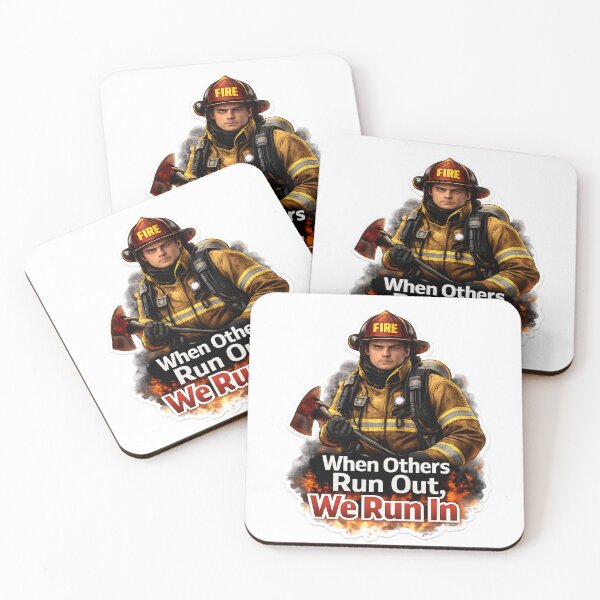 Item preview, When Others Run Out, We Run In – Firefighter Hero Sticker designed and sold by Mirkoniart.