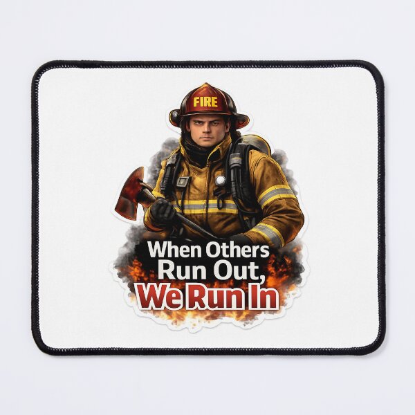 Item preview, When Others Run Out, We Run In – Firefighter Hero Sticker designed and sold by Mirkoniart.
