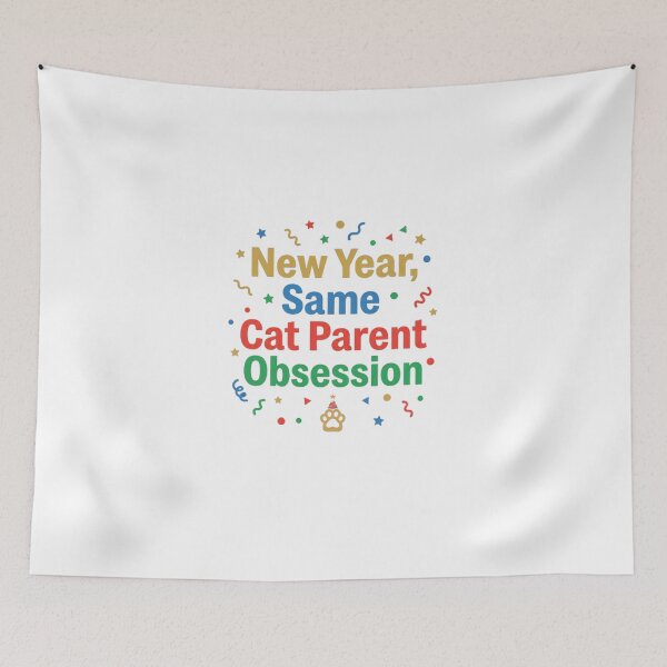 Item preview, New Year Same Cat Parent Obsession Funny designed and sold by Quillway.