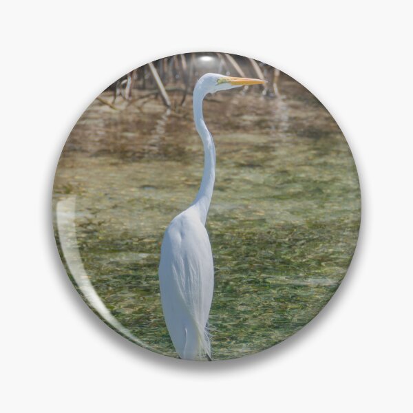Item preview, Elegant Great Egret designed and sold by Kasia Design.