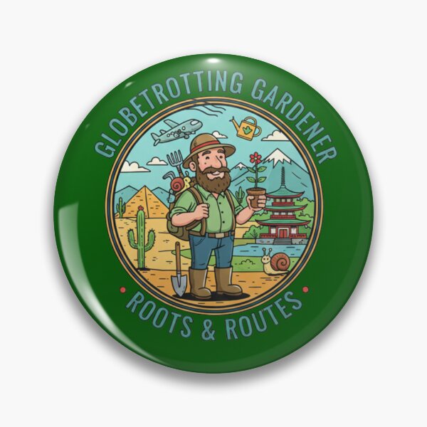 Item preview, Globetrotting Gardener Vintage Travel Logo Art designed and sold by Dariusz.K.