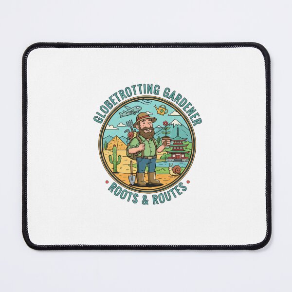 Item preview, Globetrotting Gardener Vintage Travel Logo Art designed and sold by Dariusz.K.