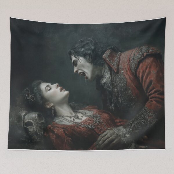 Item preview, Eternal Vampire Lovers – Dark Gothic Romance Art designed and sold by MythologyRealm.