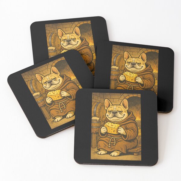 Item preview, French Bulldog Medieval Dogs – Basement Monk Bulldog – Gift for French Bulldog Lovers • Retro Comics • Vintage Halftone designed and sold by JacobKAurumhead.