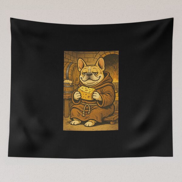 Item preview, French Bulldog Medieval Dogs – Basement Monk Bulldog – Gift for French Bulldog Lovers • Retro Comics • Vintage Halftone designed and sold by JacobKAurumhead.