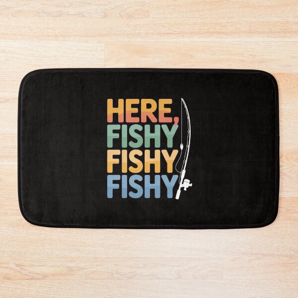 Item preview, Here Fishy Fisherman Fishing Rod Fish Fishing Saying Angler designed and sold by margaridroso.
