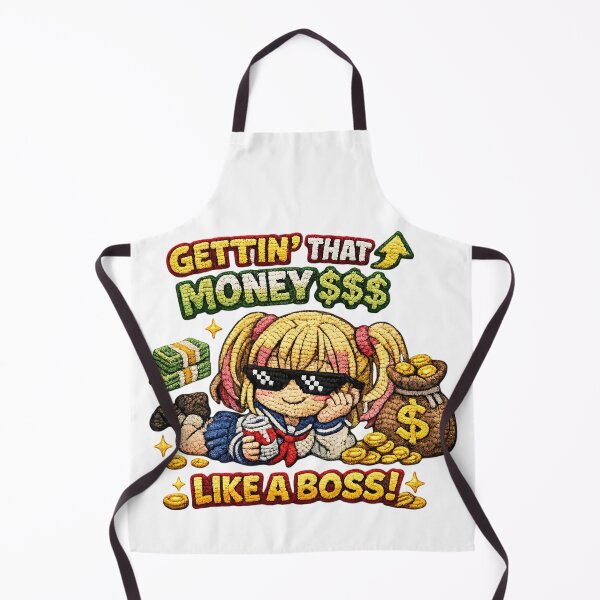 Item preview,  Embroidered Anime Girl "Boss" Financial Meme designed and sold by newvisionart191.