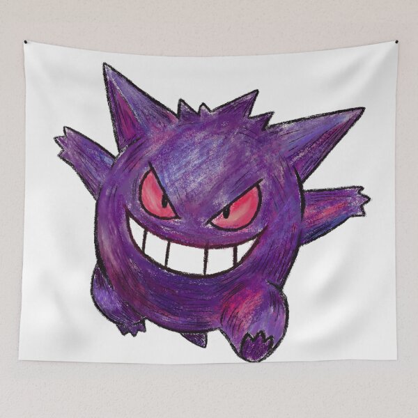 Item preview, Purple Ghost Monster - Crayon Style Illustration designed and sold by bermudavid.