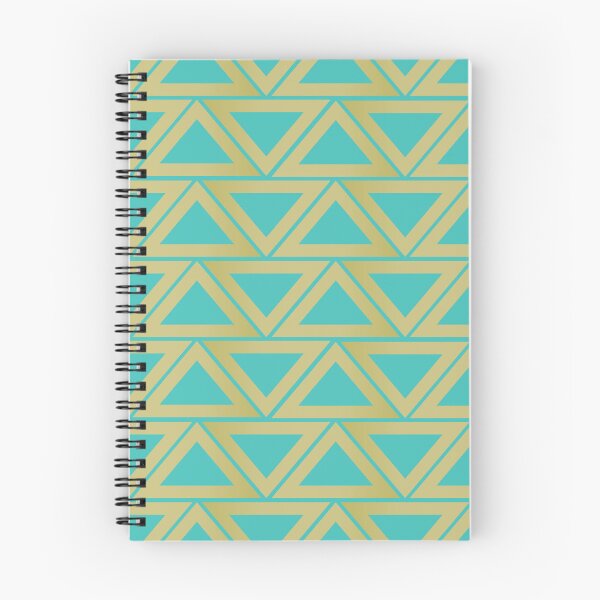 Item preview, Triangle pattern design turquoise gold designed and sold by Spectral2.