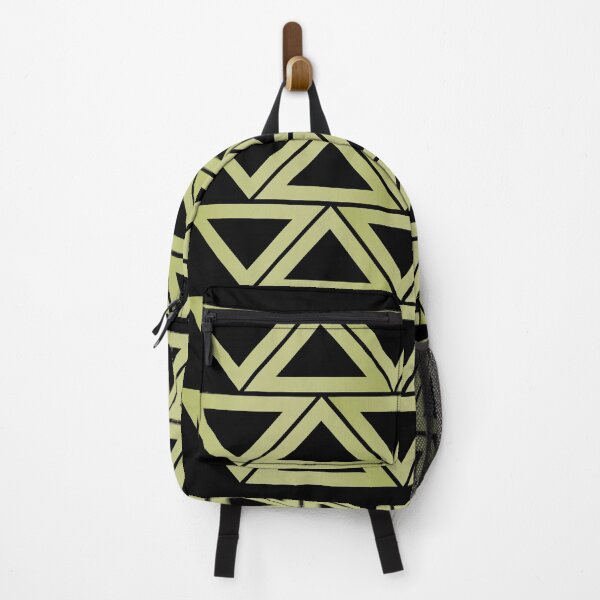 Item preview, Geometric pattern triangles black gold green designed and sold by Spectral2.
