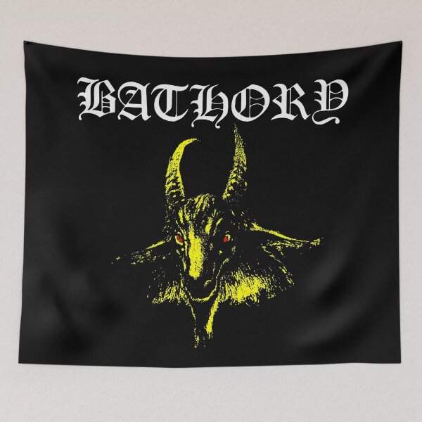 Item preview, Bathory - Yellow Goat black metal design designed and sold by Dollycat Industries.