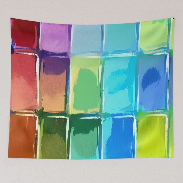Item preview, Vibrant Rainbow Mosaic Abstract designed and sold by capricedefille.