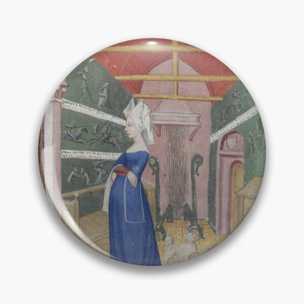 Item preview, Christine de Pizan in Fortune's castle designed and sold by Positively Medieval Art.