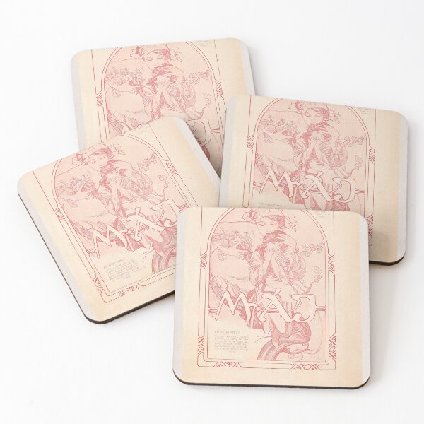 Item preview, Alphonse Mucha Art Nouveau Line Art designed and sold by LaFabricaArt.