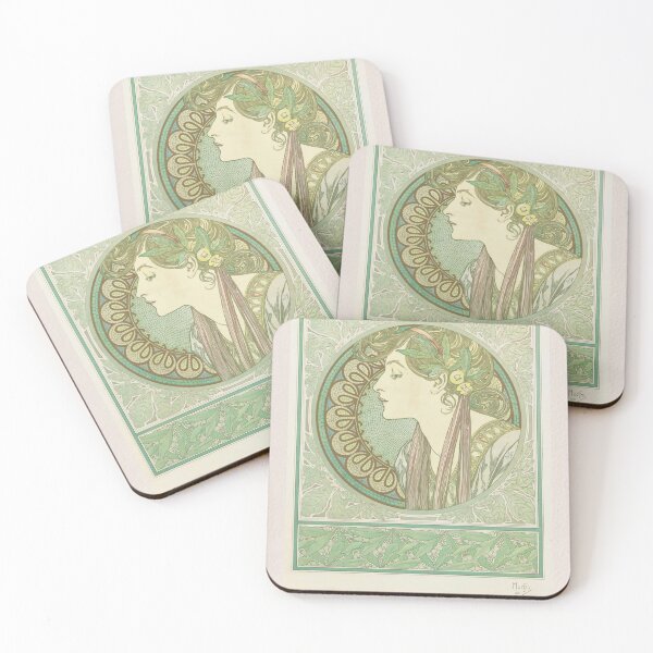 Item preview, Alphonse Mucha Laurel Art Nouveau designed and sold by LaFabricaArt.