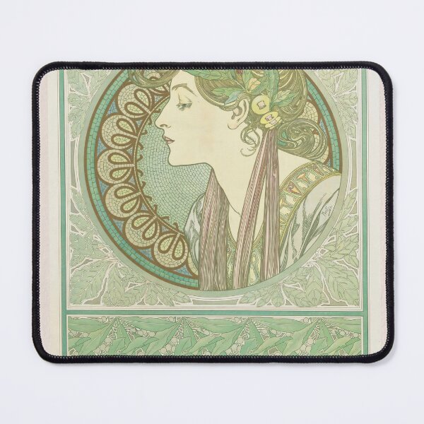 Item preview, Alphonse Mucha Laurel Art Nouveau designed and sold by LaFabricaArt.