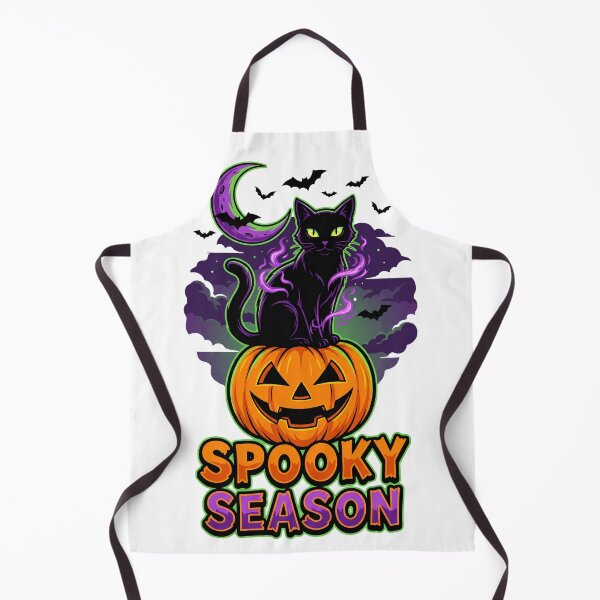 Item preview, Black Cat Spooky Season Art designed and sold by Quillway.