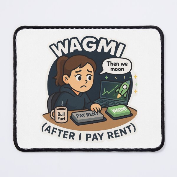 Item preview, WAGMI Degen Female After I Pay Rent designed and sold by DivinelyAligned8.