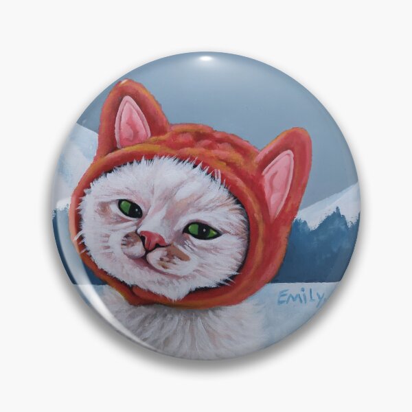 Item preview, A white cat pretended to be a red fox. designed and sold by EmilyDouArt.