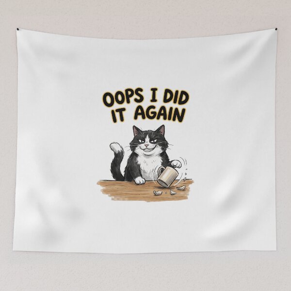 Item preview, Mischievous Cat Oops I Did It Again designed and sold by Quillway.