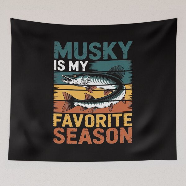 Item preview, Distressed Musky Fishing Is My Favorite Season designed and sold by BotboutiquePre.