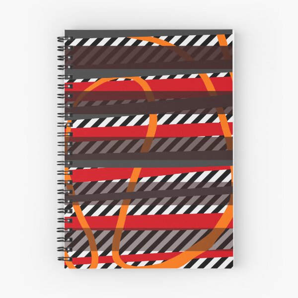 Item preview, Abstract striped pattern red black designed and sold by Spectral2.