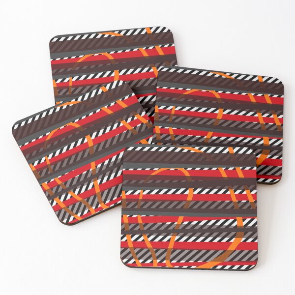 Item preview, Abstract striped pattern red black designed and sold by Spectral2.