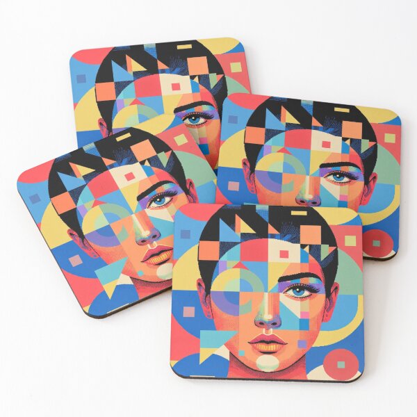 Item preview, Geometric Portrait of Abstract Beauty designed and sold by JonelleTshirts.