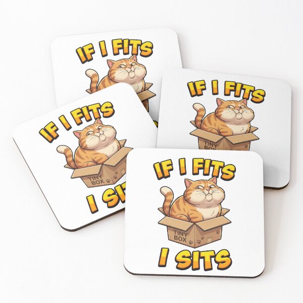 Item preview, If I Fits I Sits Funny Cat designed and sold by Quillway.