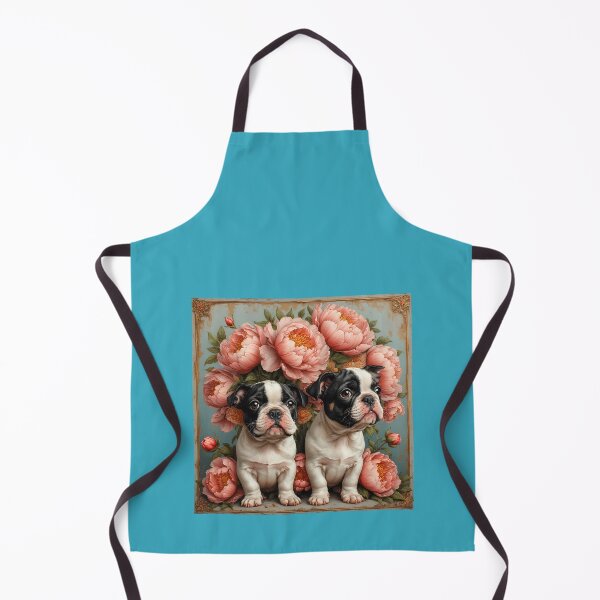 Item preview, French Bulldog puppies among peony flowers. designed and sold by Natalia-Vlad.