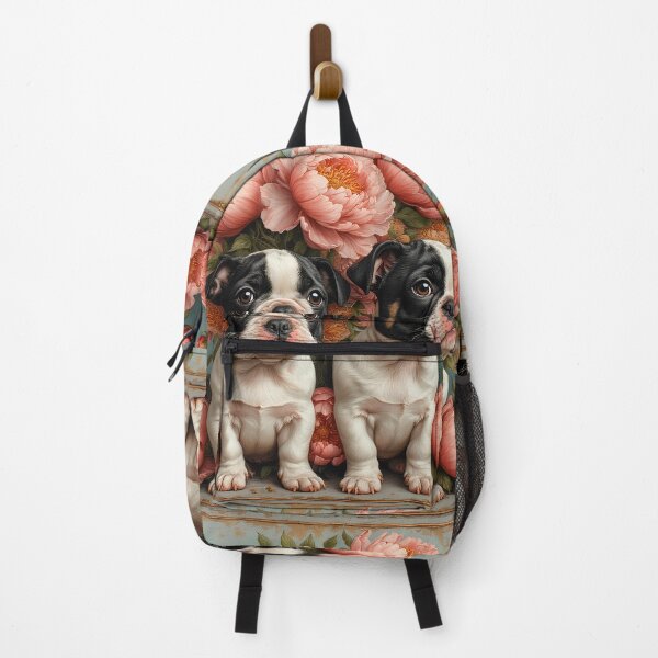 Item preview, French Bulldog puppies among peony flowers. designed and sold by Natalia-Vlad.
